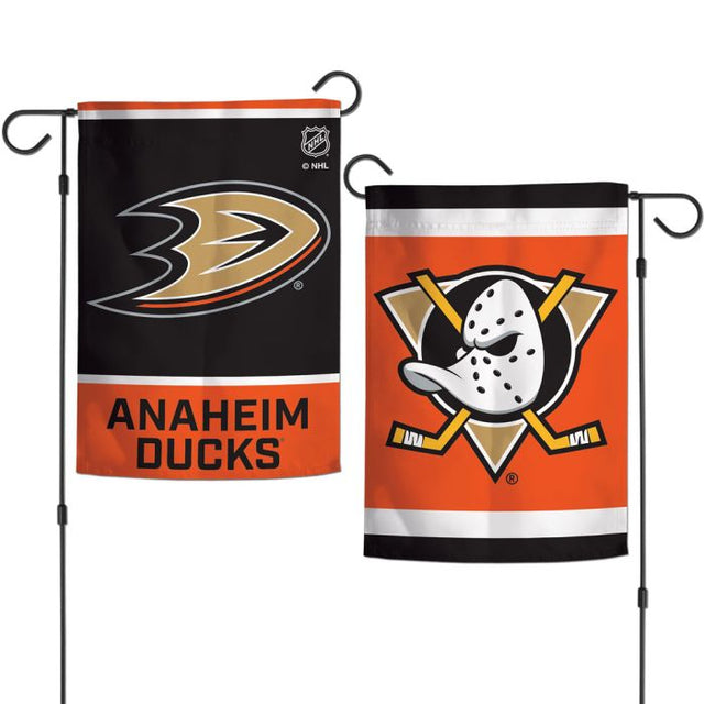 Banderas de jardín de los Anaheim Ducks, de 2 lados, 12,5" x 18"