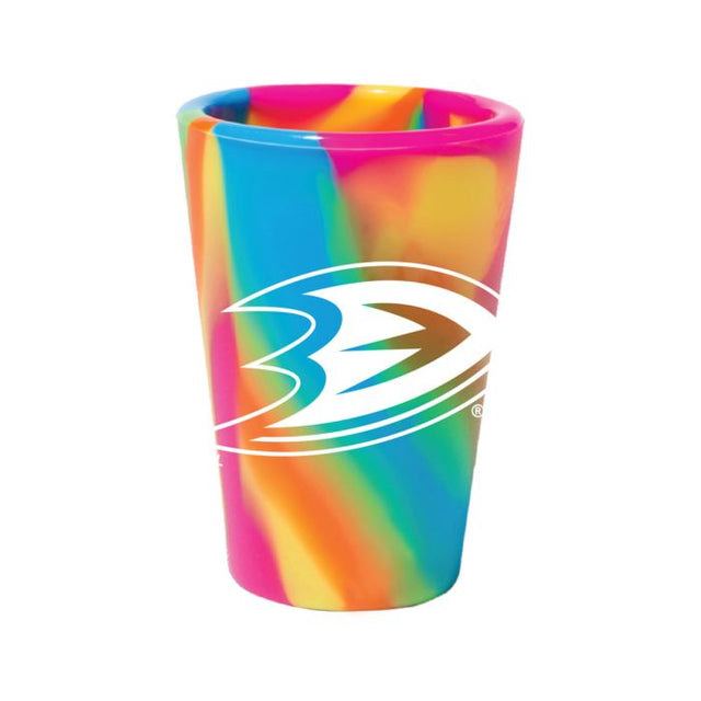 Vaso de chupito de silicona de 1,5 oz con diseño de hippie hop de Anaheim Ducks