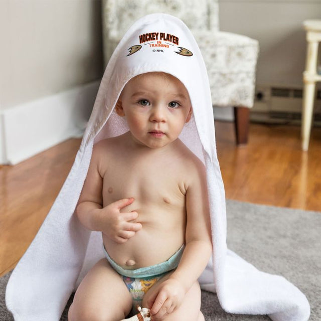 Anaheim Ducks Hockey Player in Training All Pro Hooded Baby Towel