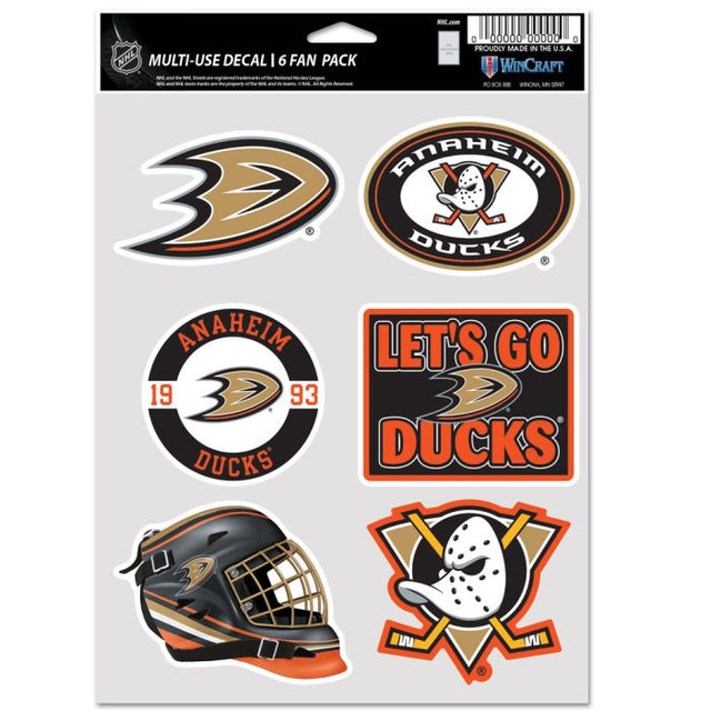 Anaheim Ducks Multi Use 6 fan pack