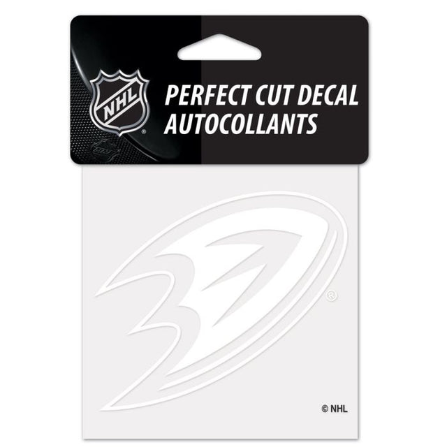 Anaheim Ducks Perfect Cut White Decal 4" x 4"