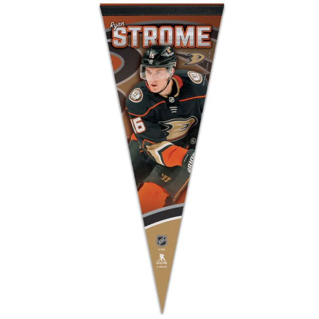 Banderín premium de los Anaheim Ducks de 12" x 30" de Ryan Strome