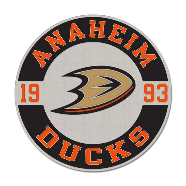 Tarjeta de joyería con pin esmaltado coleccionable ROUND EST de los Anaheim Ducks