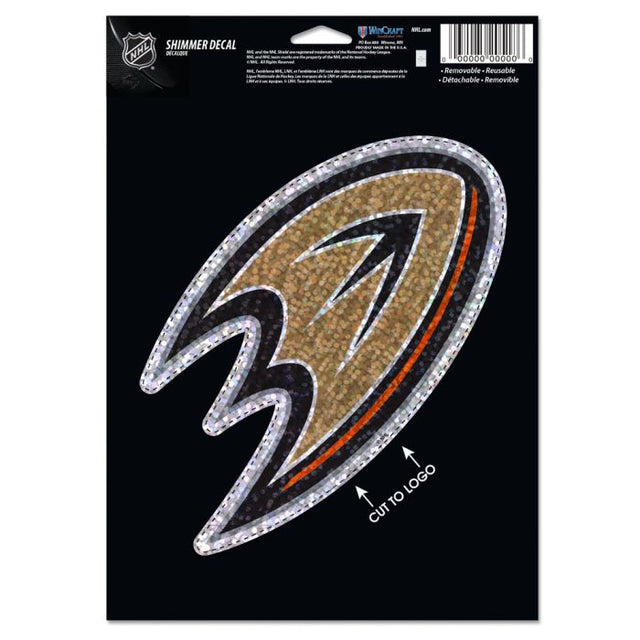 Calcomanías brillantes de los Anaheim Ducks de 5" x 7"