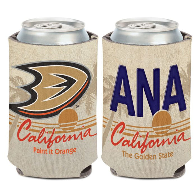 Enfriador de lata con placa estatal de Anaheim Ducks, 12 oz.