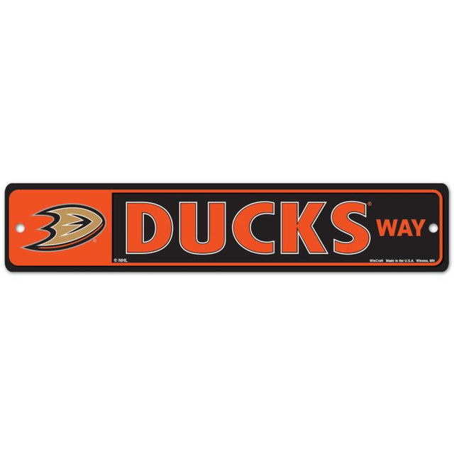 Anaheim Ducks Street / Zone Sign 3.75" x 19"