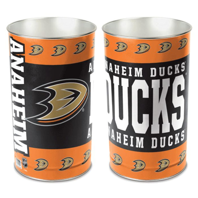 Anaheim Ducks Wastebasket - tapered 15"H