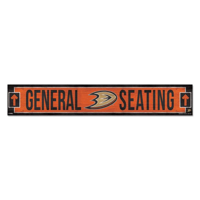 Anaheim Ducks Wood Sign 6"x36" 3/8" thick