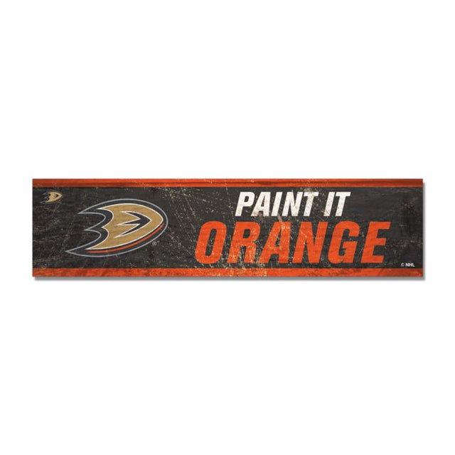 Imán de madera de los Anaheim Ducks, 1,5" x 6"