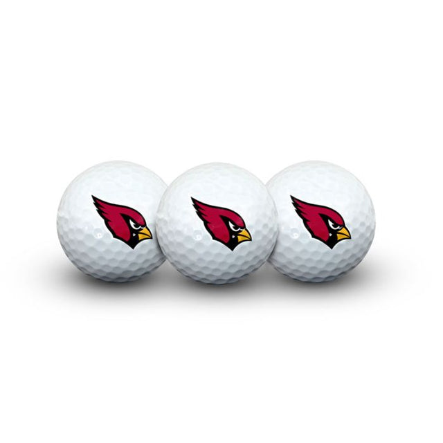 3 pelotas de golf de los Cardenales de Arizona en estuche tipo concha