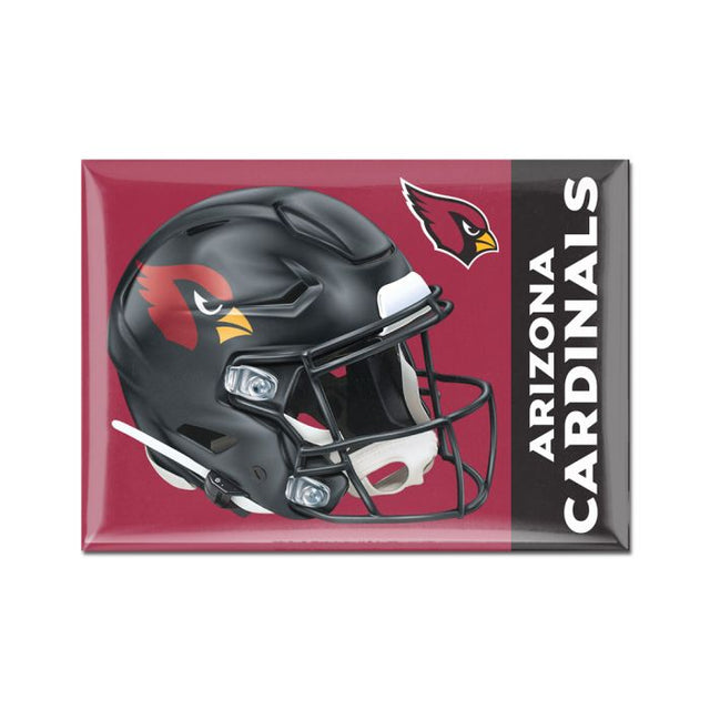 Imán de metal con forma de casco alternativo de los Arizona Cardinals, 2,5" x 3,5"