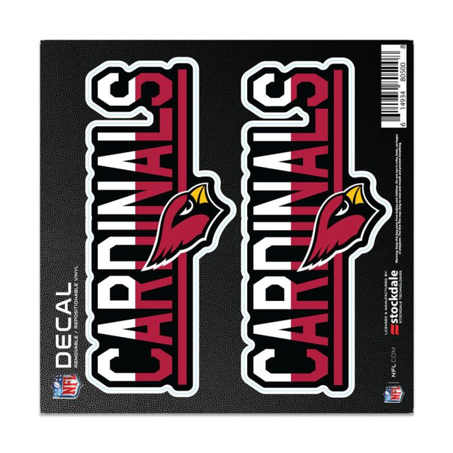 Calcomanía para todo tipo de superficies COLOR DUO de los Arizona Cardinals, 6" x 6"