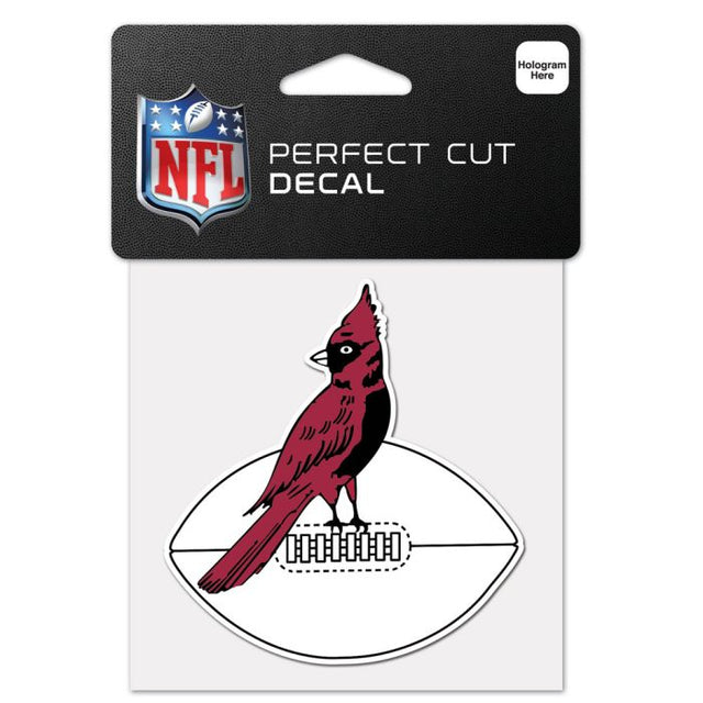 Calcomanía de color de corte perfecto retro con logotipo clásico de los Arizona Cardinals, 4" x 4"