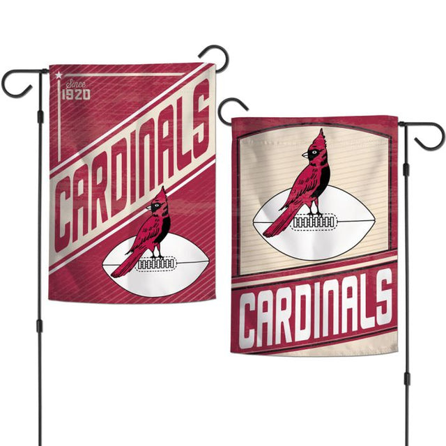 Banderas de jardín retro con logotipo clásico de los Arizona Cardinals, de 2 lados, 12,5" x 18"