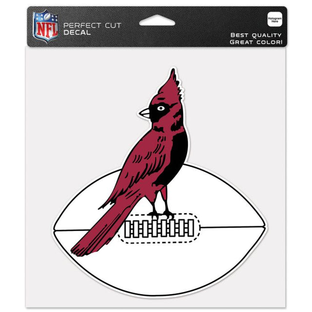 Calcomanía de color de corte perfecto retro con logotipo clásico de los Arizona Cardinals, 8" x 8"