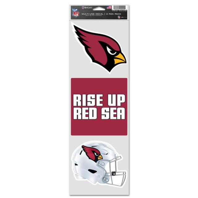 Calcomanías para fanáticos de los Arizona Cardinals de 3,75" x 12"