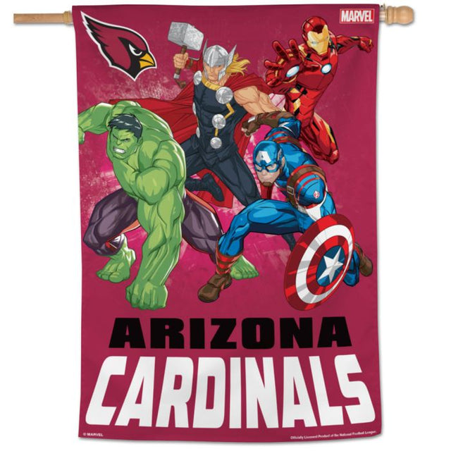 Cardenales de Arizona / Marvel (C) Bandera vertical Marvel 2021 de 28" x 40"