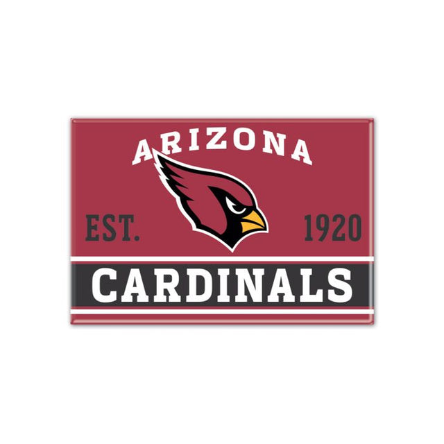 Imán de metal de los Cardenales de Arizona de 2,5" x 3,5"