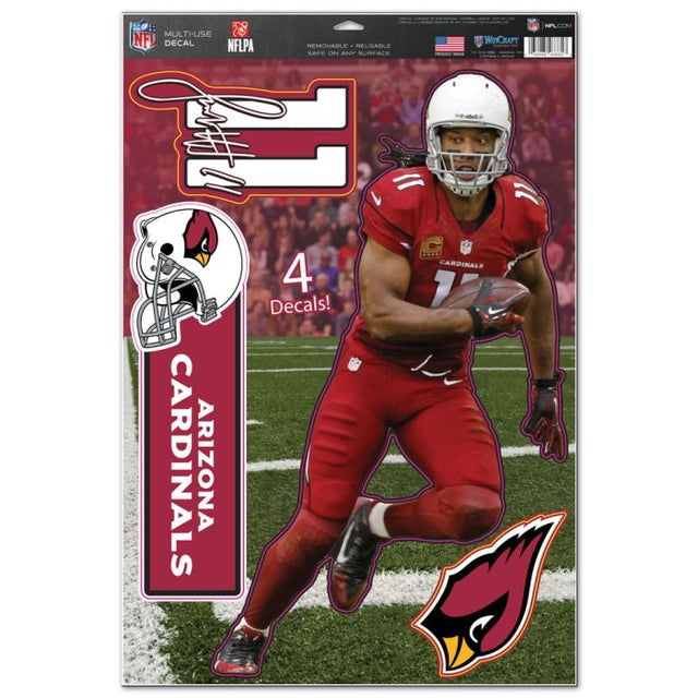 Calcomanía multiusos de los Cardenales de Arizona, 11" x 17", de Larry Fitzgerald