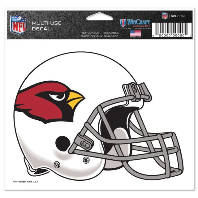 Calcomanía multiusos de los Arizona Cardinals, fondo transparente, 5" x 6"