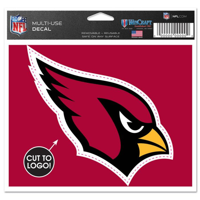 Calcomanía multiusos de los Arizona Cardinals: logotipo recortado de 5" x 6"