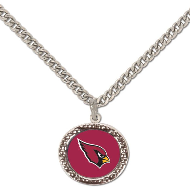 Collar de los Cardenales de Arizona con tarjeta de joyería con dije