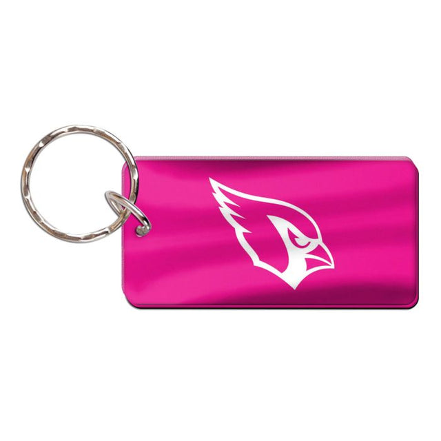 Llavero rectangular rosa de los Cardenales de Arizona