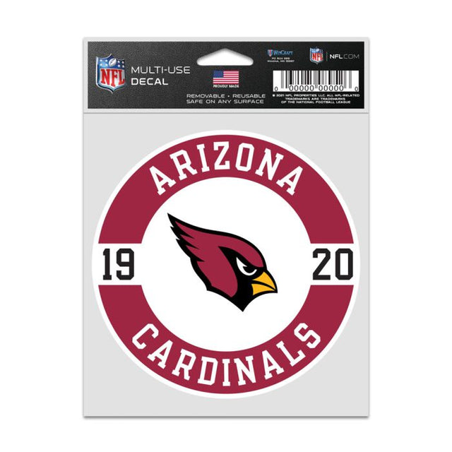 Calcomanías para fanáticos con parches de los Arizona Cardinals de 3,75" x 5"