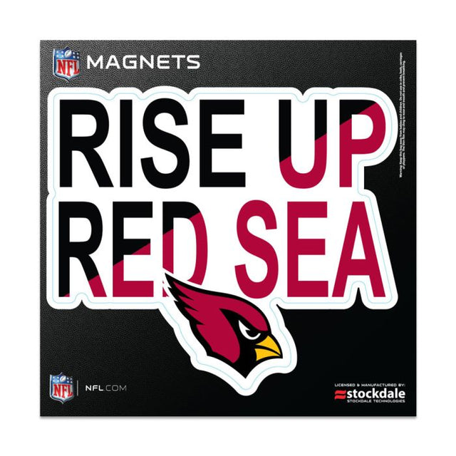 Imanes para exteriores con el lema de los Arizona Cardinals, 6" x 6"