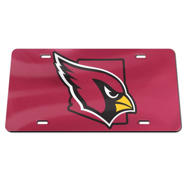 Matrícula especial de acrílico de Arizona Cardinals STATE