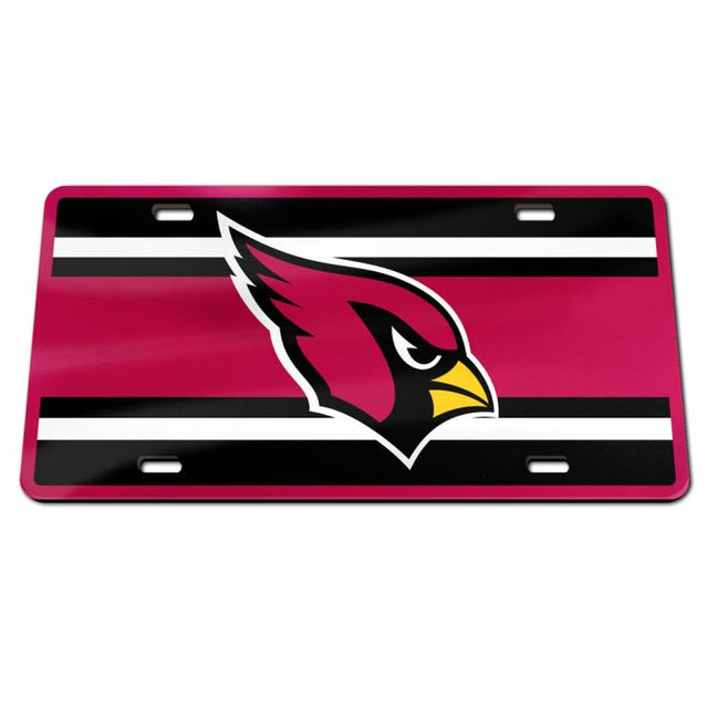 Matrícula acrílica especial STRIPES de los Arizona Cardinals