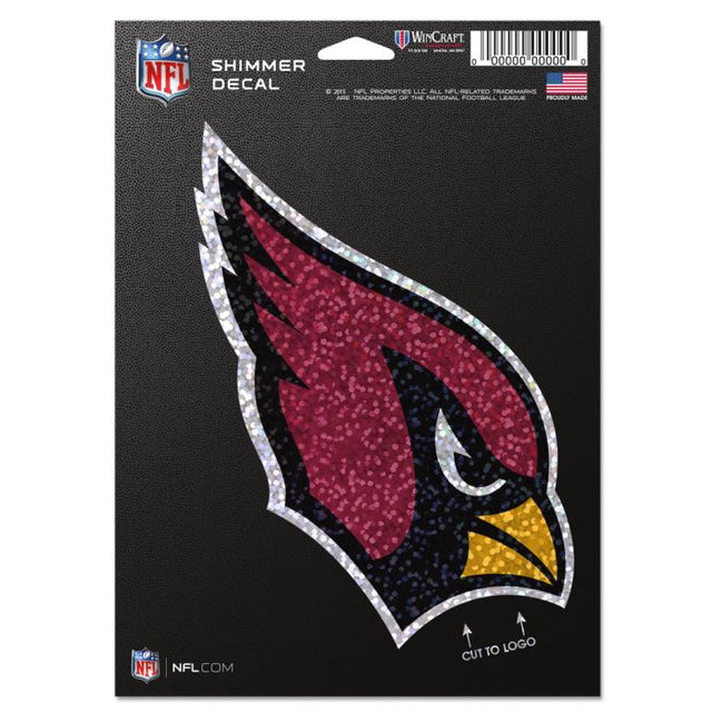 Calcomanías brillantes de los Arizona Cardinals de 5" x 7"