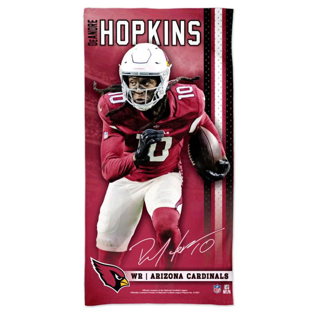 Toalla de playa Spectra de los Arizona Cardinals de 30" x 60" Deandre Hopkins