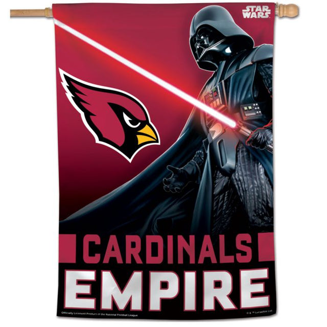 Bandera vertical de los Cardenales de Arizona y Darth Vader de Star Wars, 28" x 40"