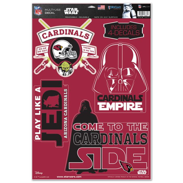 Calcomanía multiusos de Star Wars de los Cardenales de Arizona, 11 x 17 pulgadas