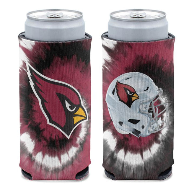 Enfriador de latas delgado de 12 oz con teñido anudado de los Arizona Cardinals