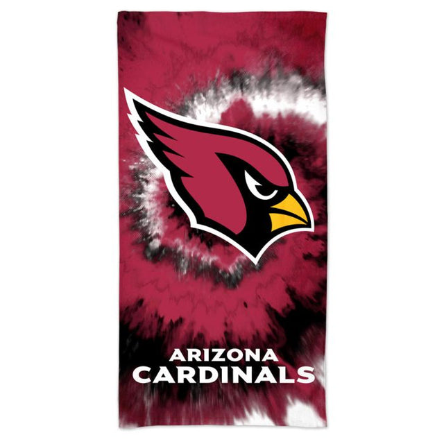 Toalla de playa teñida con efecto tie dye Spectra de los Arizona Cardinals, 30" x 60"