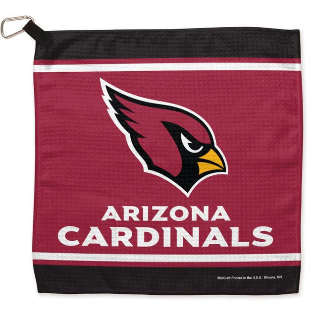 Toallas de gofres de los Cardenales de Arizona de 13" x 13"