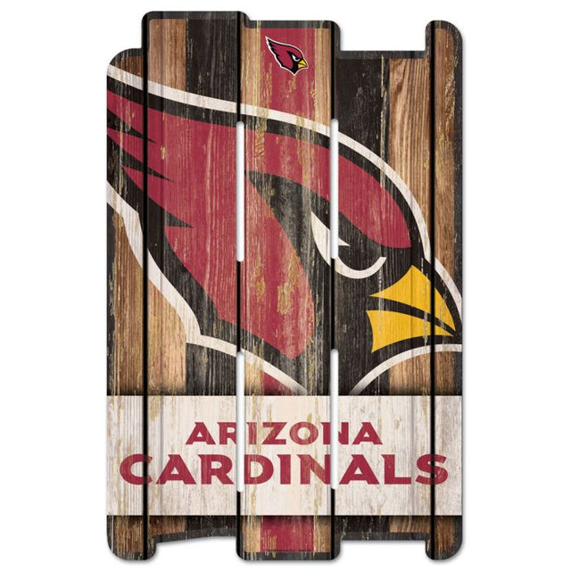 Letrero de madera para cerca de los Cardenales de Arizona