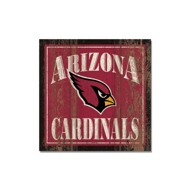 Imán de madera de los Cardenales de Arizona de 3" x 3"