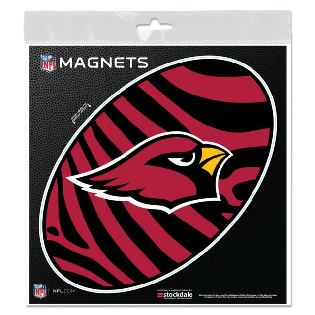 Imanes para exteriores ZEBRA de los Arizona Cardinals de 6" x 6"