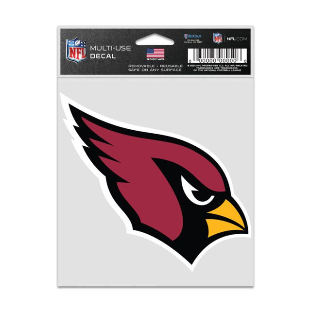 Calcomanías para fanáticos con el logotipo de los Arizona Cardinals de 3,75" x 5"