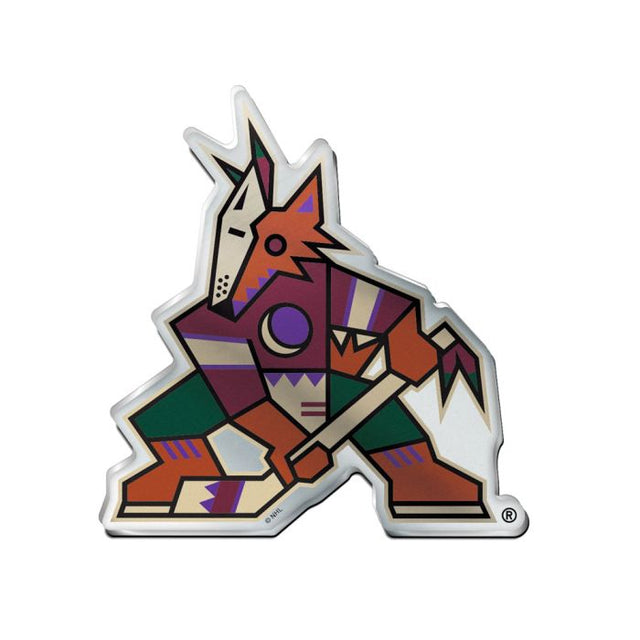 Emblema acrílico para automóvil de los Arizona Coyotes