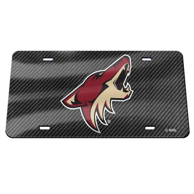 Arizona Coyotes CARBON Specialty Acrylic License Plate