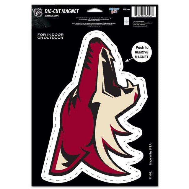 Imán troquelado con el logotipo de los Arizona Coyotes, 6,25" x 9"