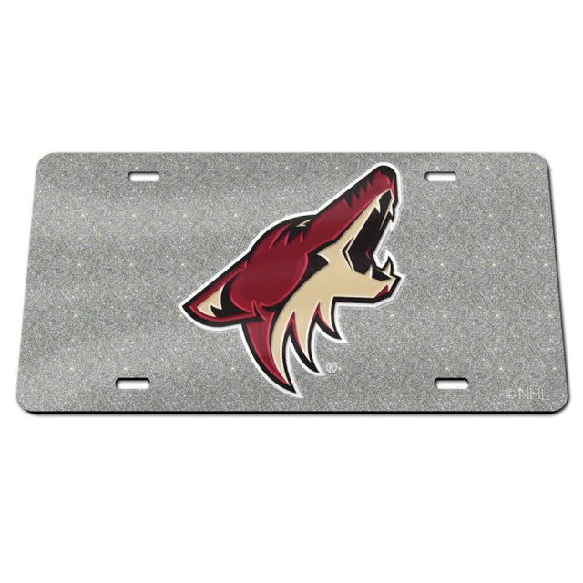 Arizona Coyotes GLITTER Specialty Acrylic License Plate