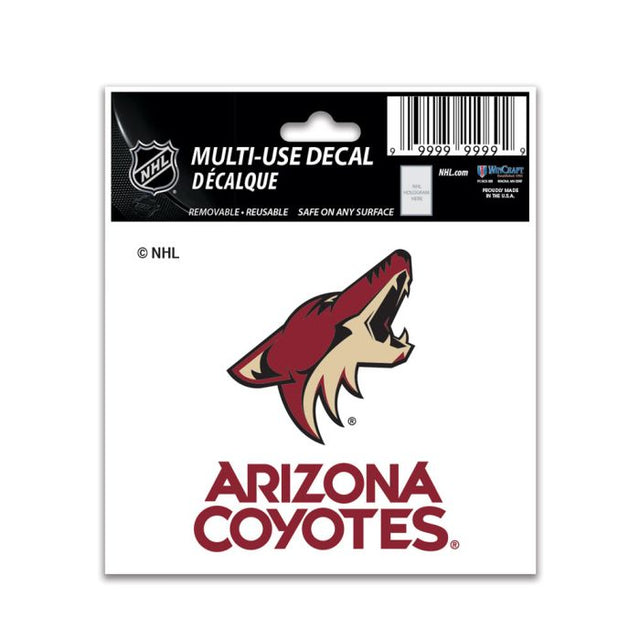 Calcomanía multiusos de los Arizona Coyotes de 3" x 4"