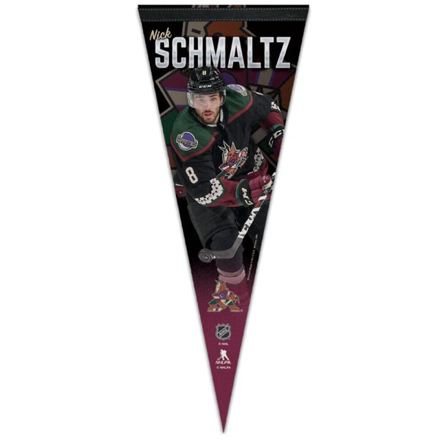 Banderín premium de los Arizona Coyotes de 12" x 30" de Nick Schmaltz