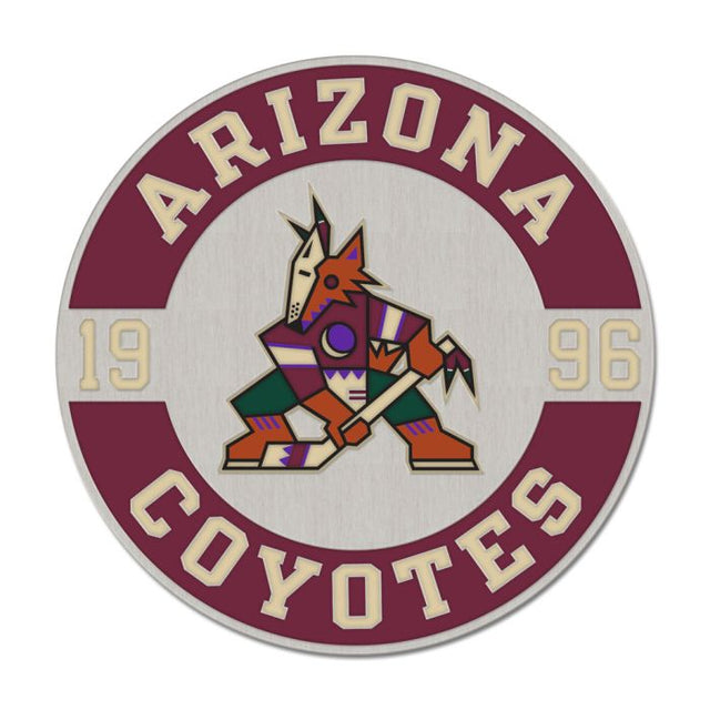 Tarjeta de joyería con pin esmaltado coleccionable ROUND EST de los Arizona Coyotes