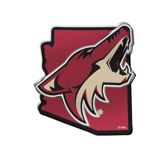 Emblema acrílico para automóvil del estado de los Arizona Coyotes